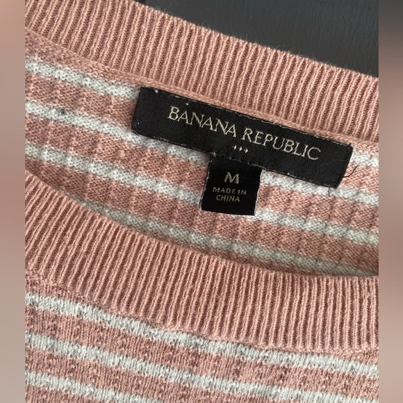 Peach and White Striped Banana Republic Sweater - Picture 2 of 5
